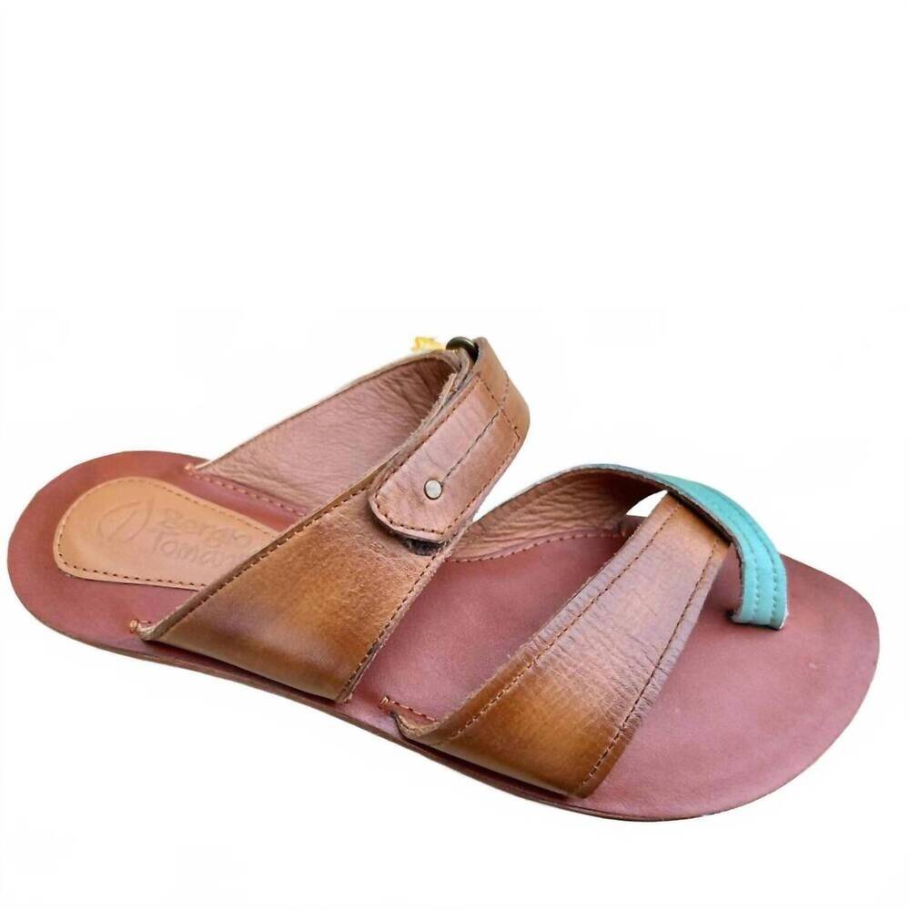 NEW SERGIO TOMANI women's bonnie sandal in burnish camel